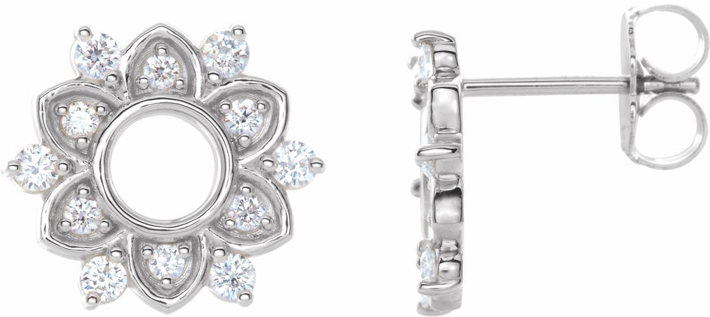 14K White Gold 1/3 CTW Natural Diamond Earrings
