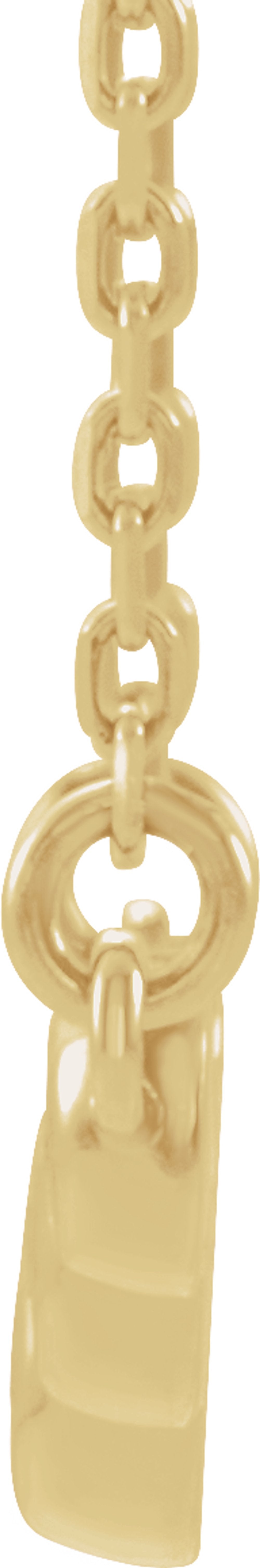 14K Yellow 1/8 CTW Natural Diamond 18" Necklace