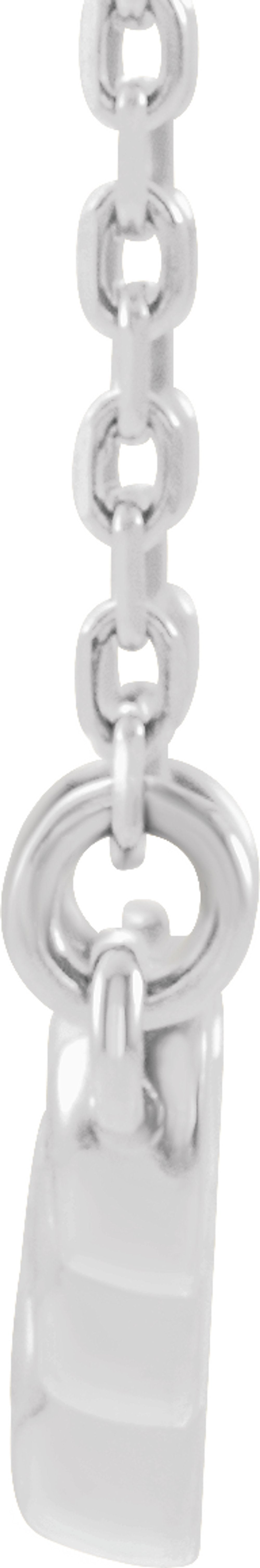 14K White 1/8 CTW Natural Diamond 18" Necklace