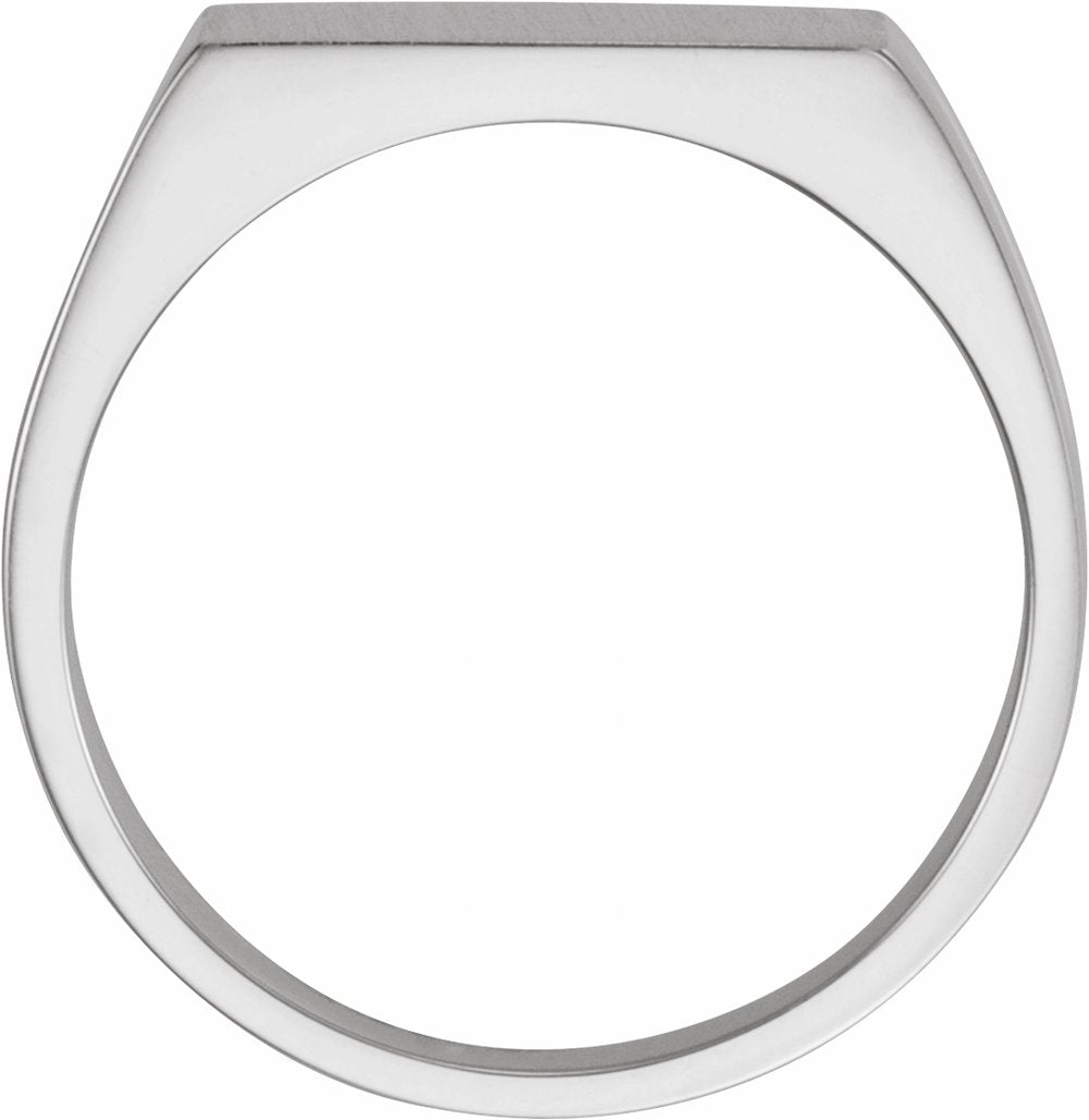 Sterling Silver Rectangle Signet Ring