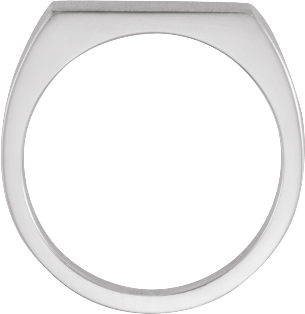 Sterling Silver Rectangle Signet Ring