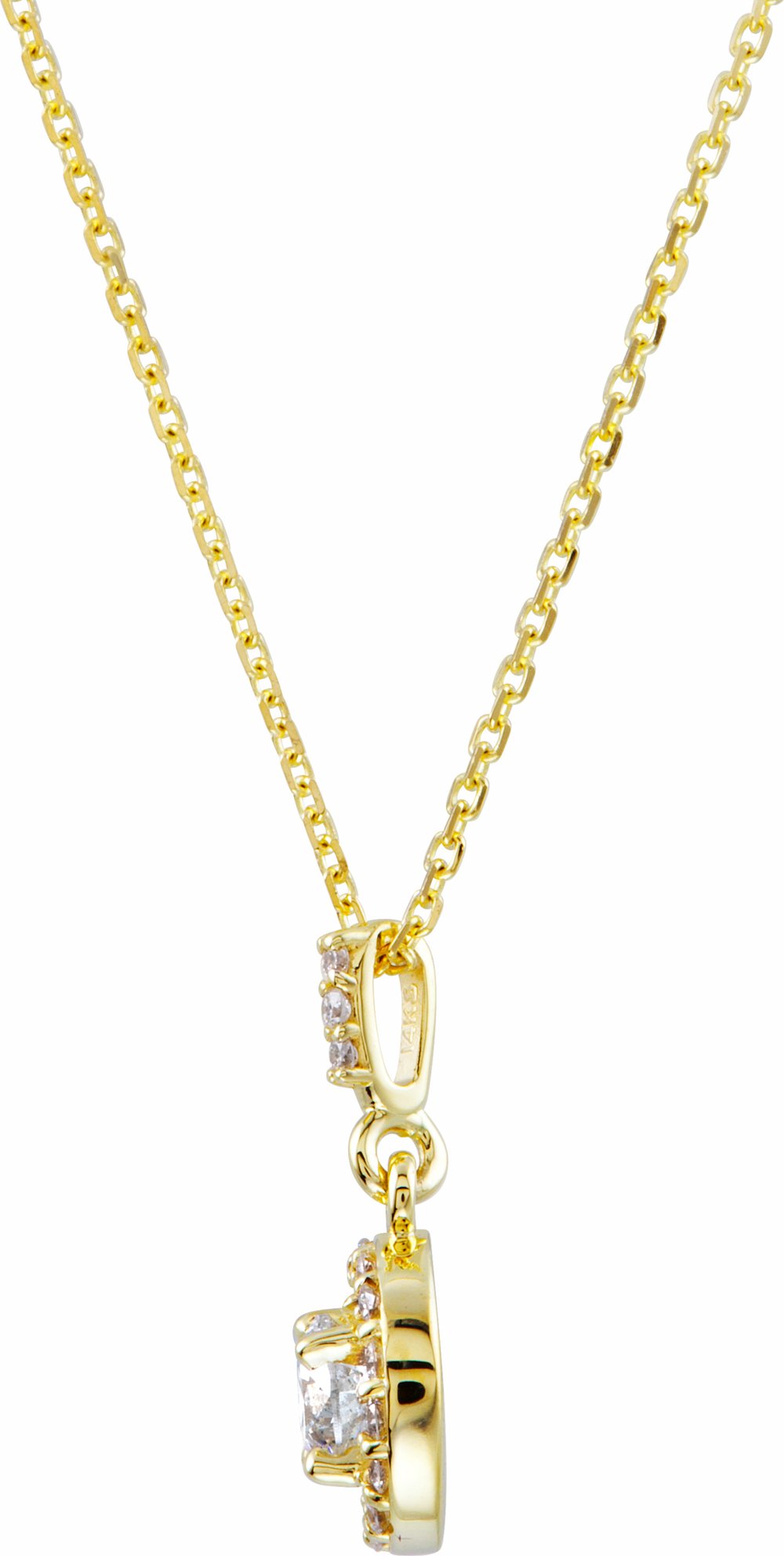 14K Yellow 9/10 CTW Lab-Grown Diamond 18" Necklace