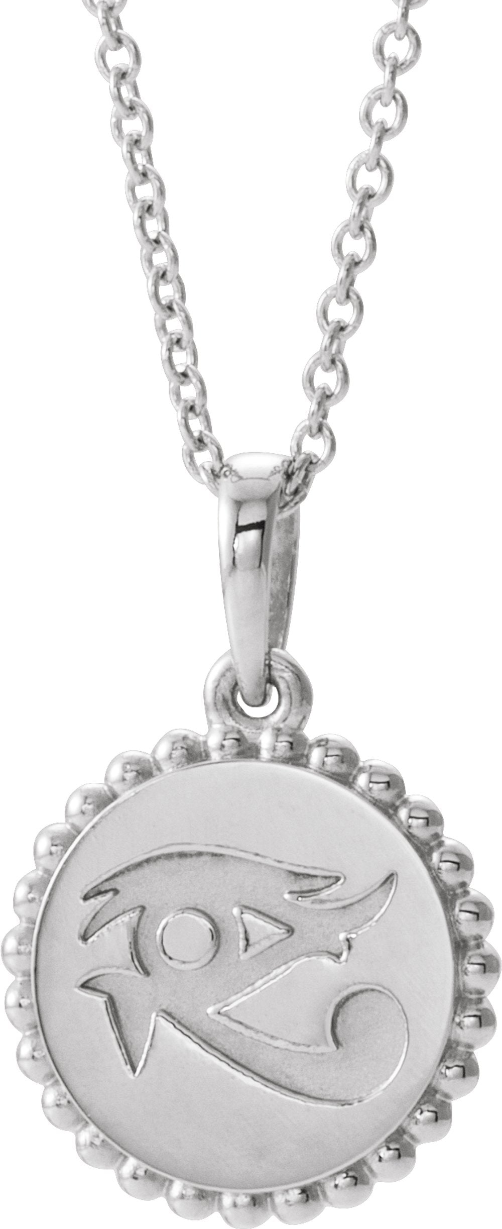 Sterling Silver Eye of Horus 16-18" Necklace