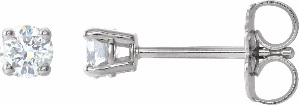 Sterling Silver 1/6 CTW Natural Diamond Earrings