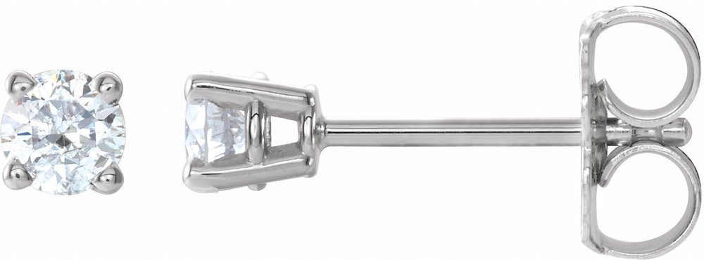 14K White 1/4 CTW Natural Diamond Earrings