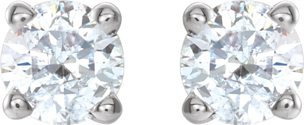 14K White 1/4 CTW Natural Diamond Earrings