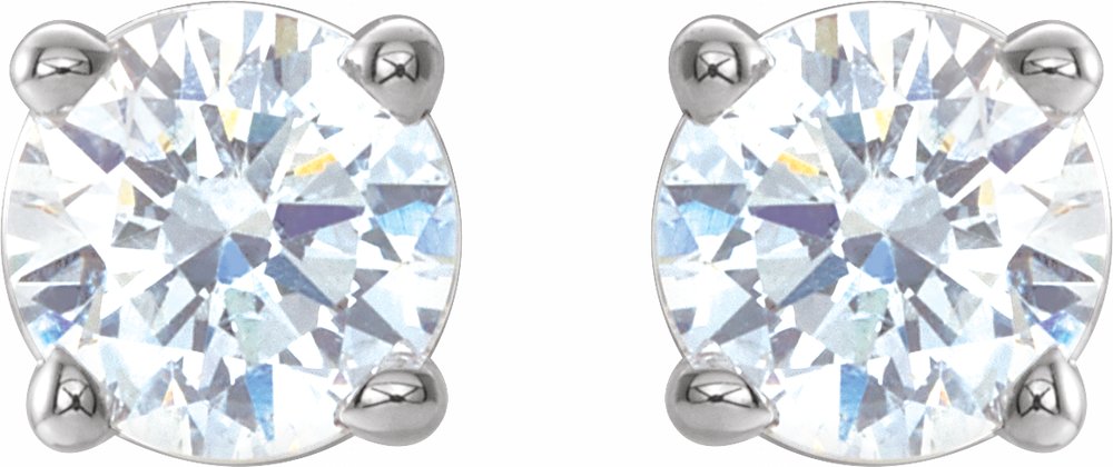 14K White 1/3 CTW Natural Diamond Earrings