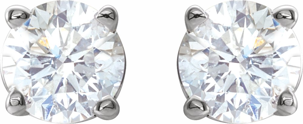 14K White Gold 1/2 CTW Natural Diamond Earrings