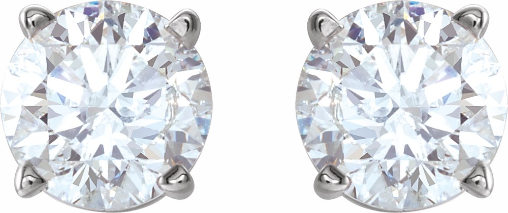 Sterling Silver Imitation White Cubic Zirconia Earrings