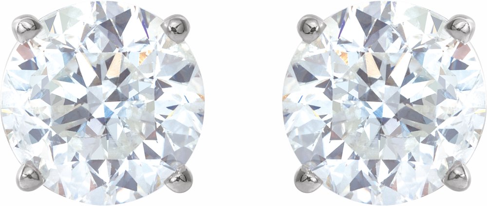 14K White 6 mm Stuller Lab-Grown Moissanite Stud Earrings