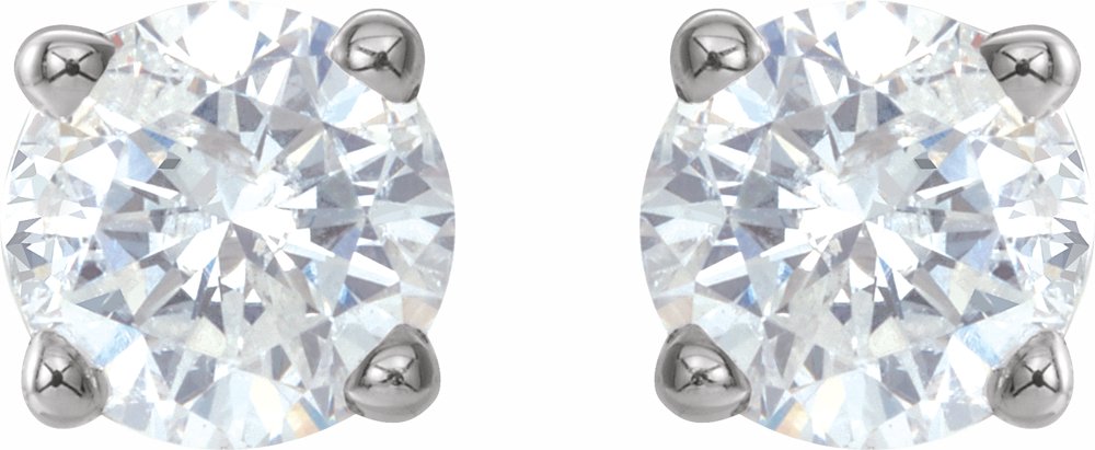 14K White Gold 3/4 CTW Natural Diamond Earrings
