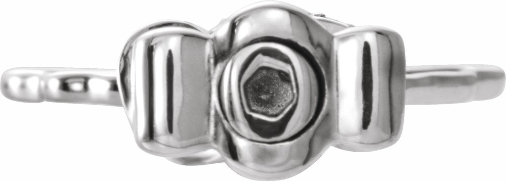 Sterling Silver Imitation White Cubic Zirconia Angel Ash Holder 18" Necklace