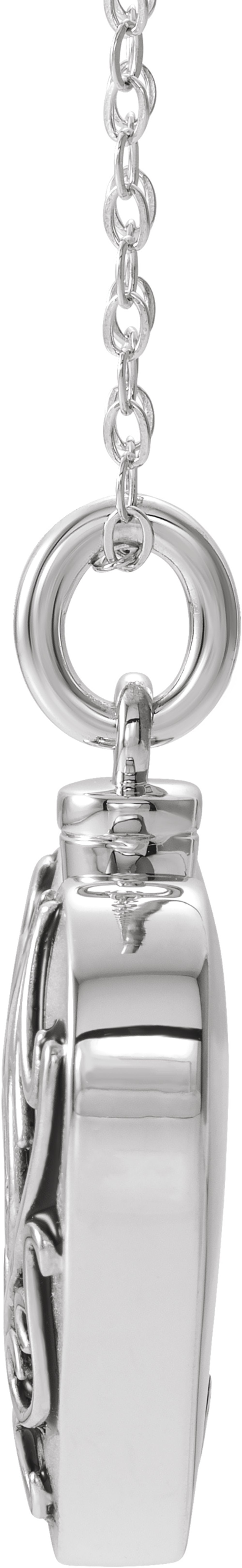 Sterling Silver Mom Heart Ash Holder 18" Necklace