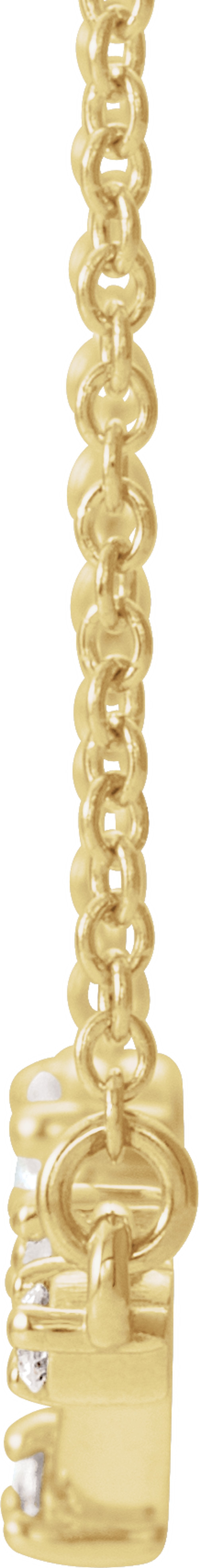 14K Yellow Gold 1/10 CTW Natural Diamond Constellation 18" Necklace