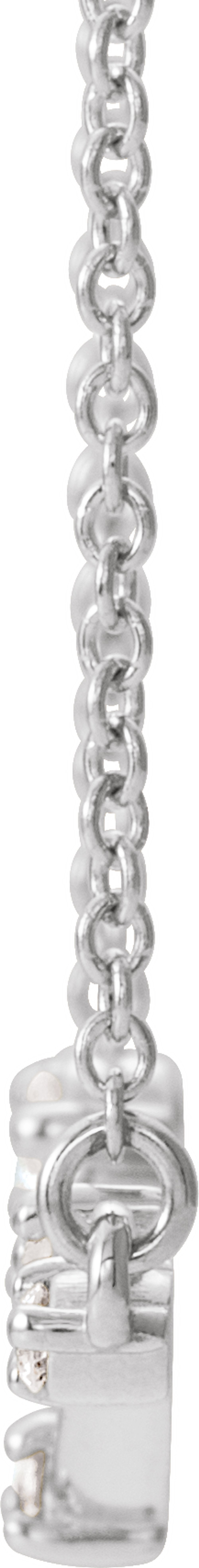14K White Gold 1/10 CTW Natural Diamond Constellation 18" Necklace