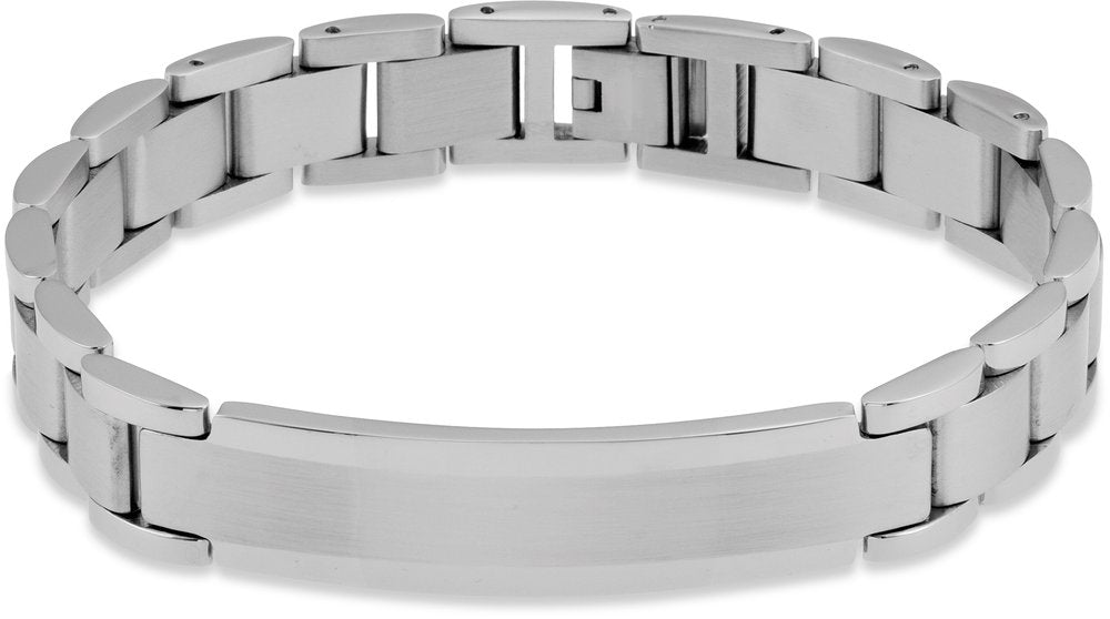 Stainless Steel 53x11.7 mm Engravable Identification 8" Bracelet