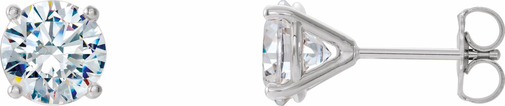 14K White Gold 1/2 CTW Lab-Grown Diamond 4-Prong Stud Earrings