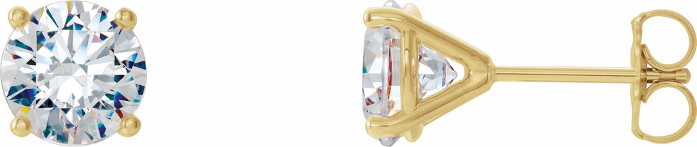 14K Yellow 3/4 CTW Lab-Grown Diamond 4-Prong Stud Earrings