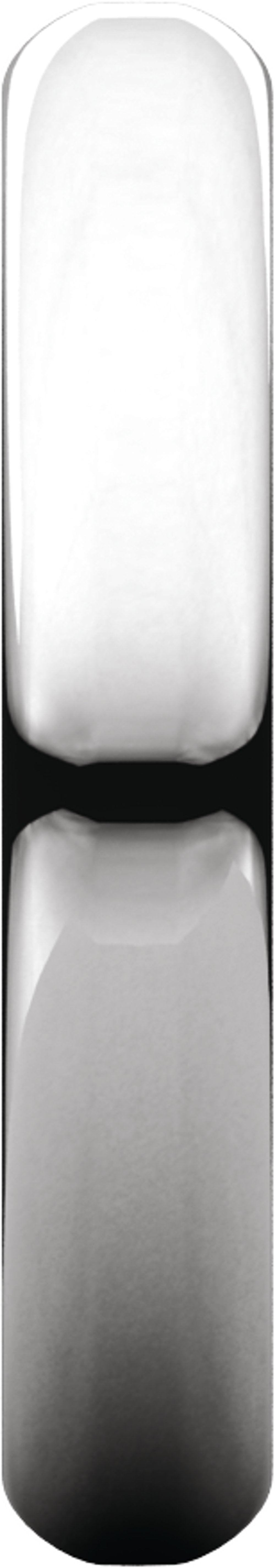 14K White 3.5 mm Half Round Band Size 10