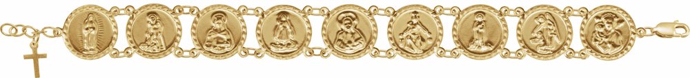 10K Yellow Traditional Saints 7 1/2" Bracelet™