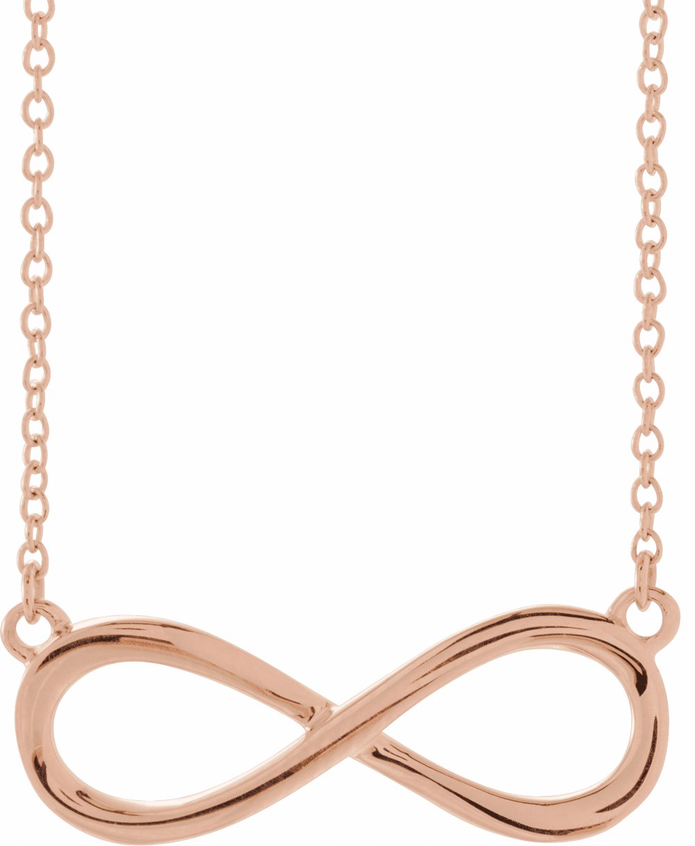 14K Rose Gold Infinity-Inspired 16-18" Necklace