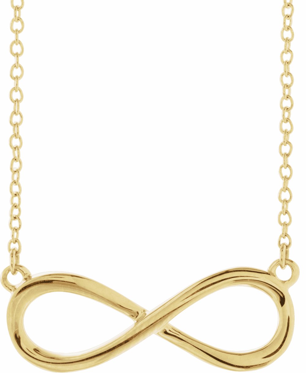 14K Yellow Gold Infinity-Inspired 16-18" Necklace