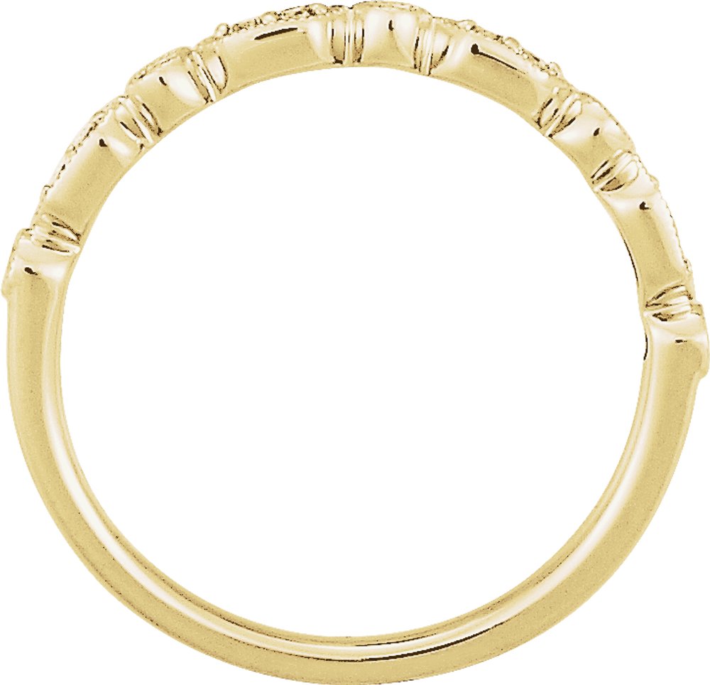 14K Yellow Gold 1/8 CTW Natural Diamond Stackable Ring