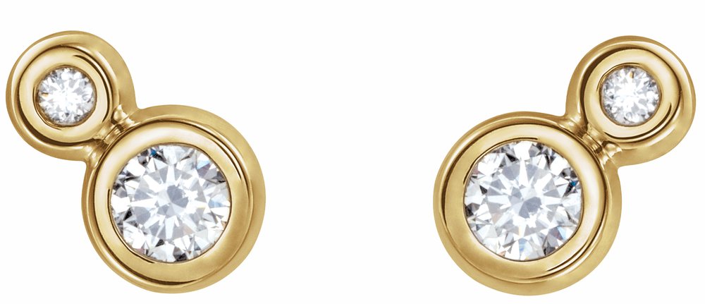 14K Yellow Gold 1/5 CTW Natural Diamond Earrings
