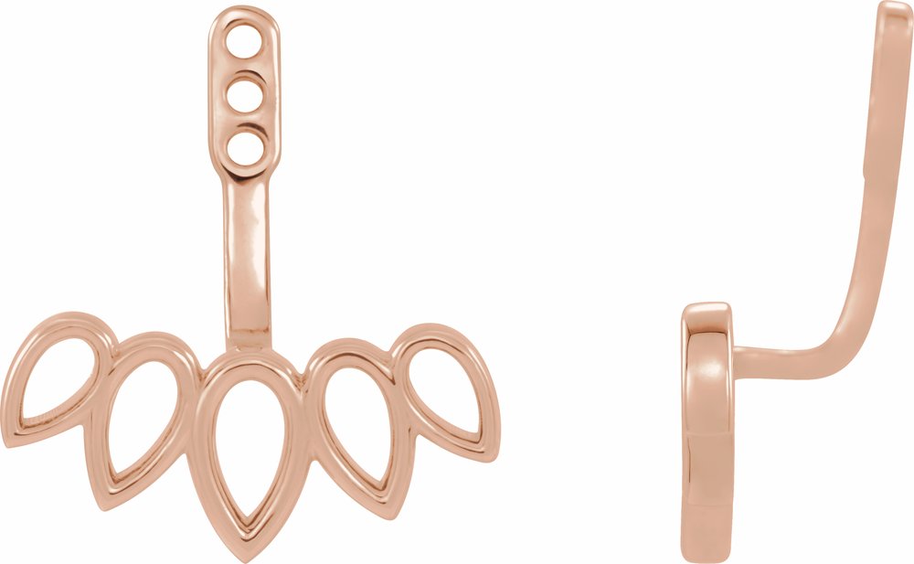 14K Rose Earring Jackets