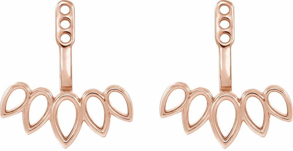 14K Rose Earring Jackets