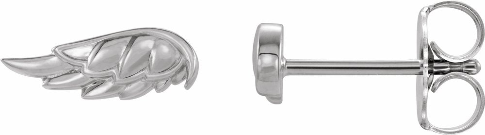 Sterling Silver Angel Wing Earrings