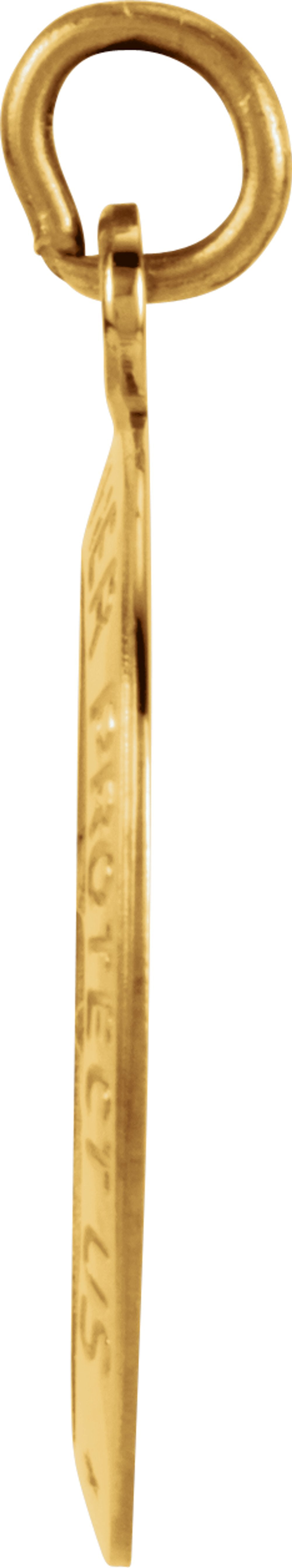 14K Yellow Gold 15x11 mm Oval St. Christopher Medal
