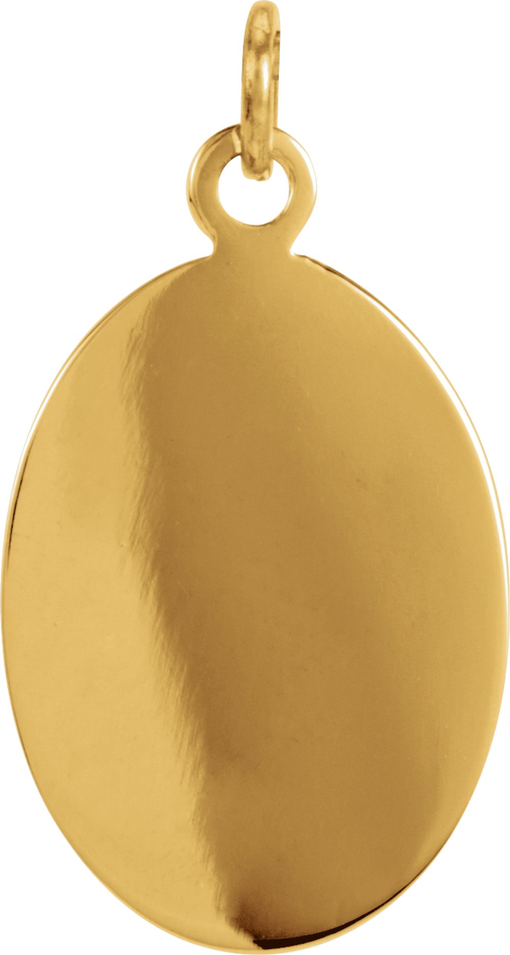 14K Yellow Gold 15x11 mm Oval St. Christopher Medal