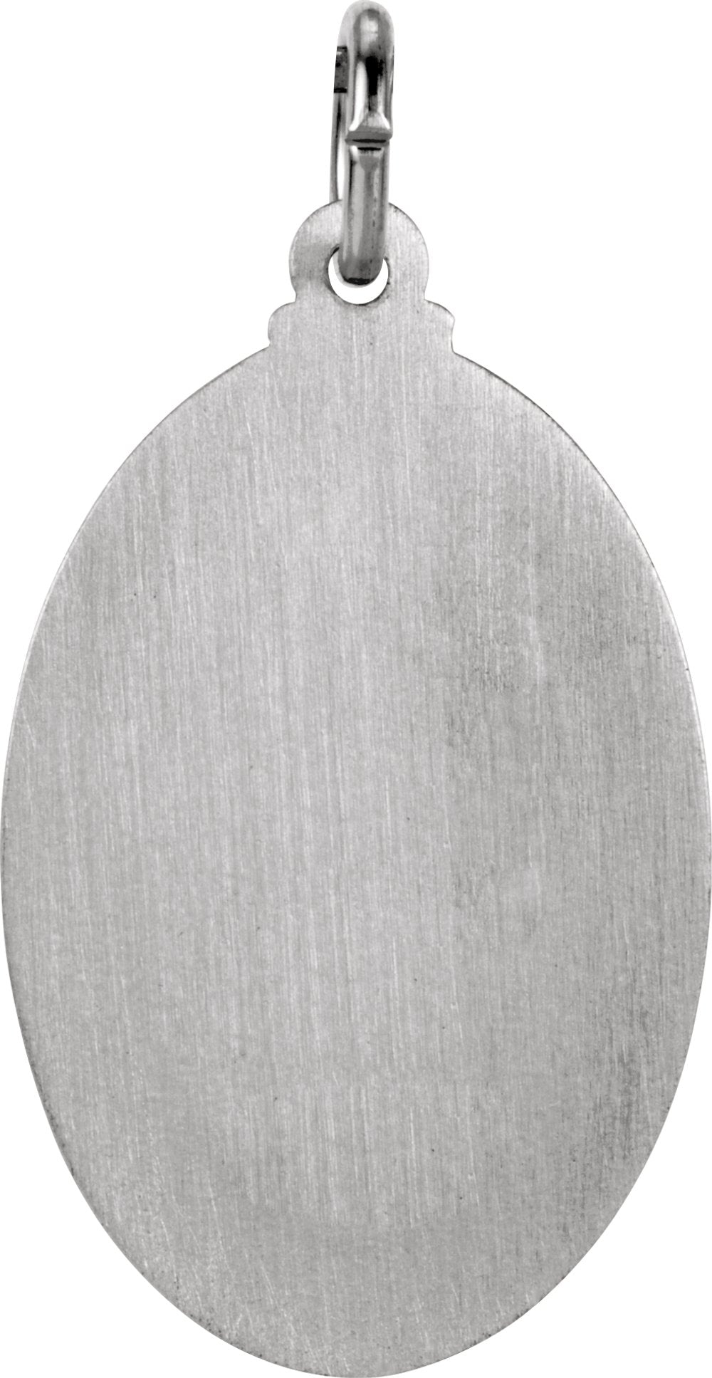 Sterling Silver 23.5x16 mm Oval St. Jude Thaddeus Medal