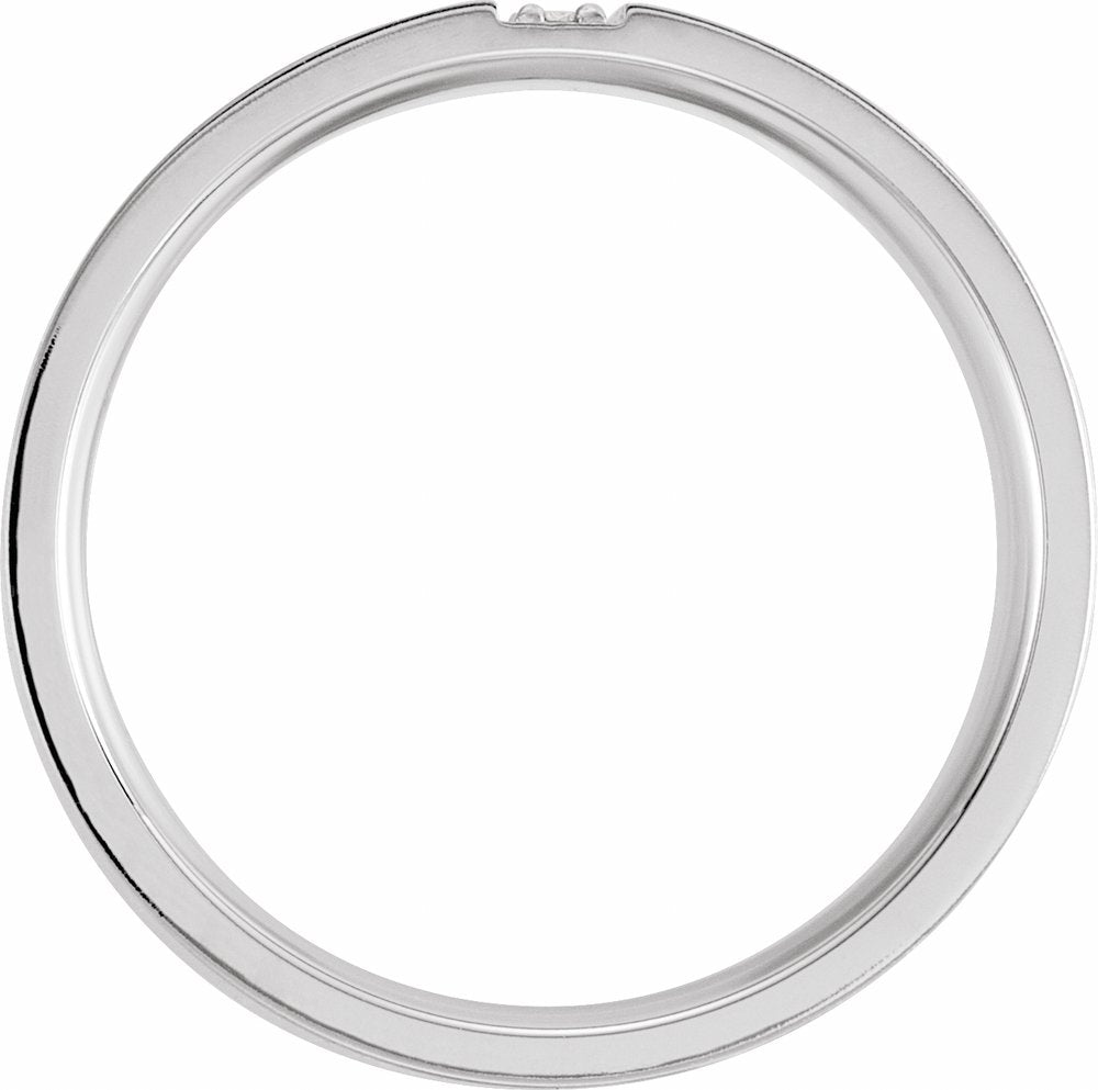 14K White Gold 1/10 CTW Natural Diamond Band Size 10