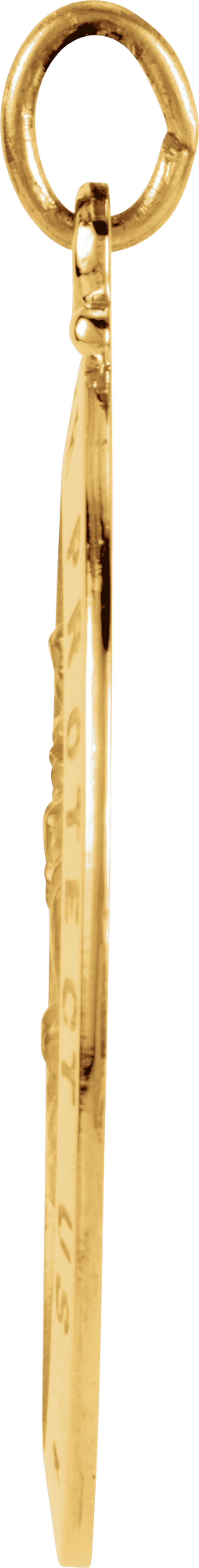 14K Yellow 25x18 mm Oval St. Christopher Medal