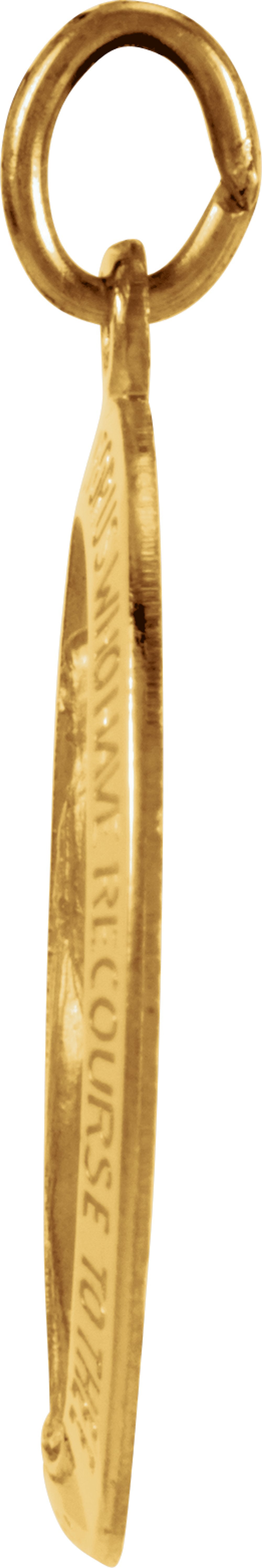 14K Yellow Gold 19x14 mm Oval Miraculous Medal