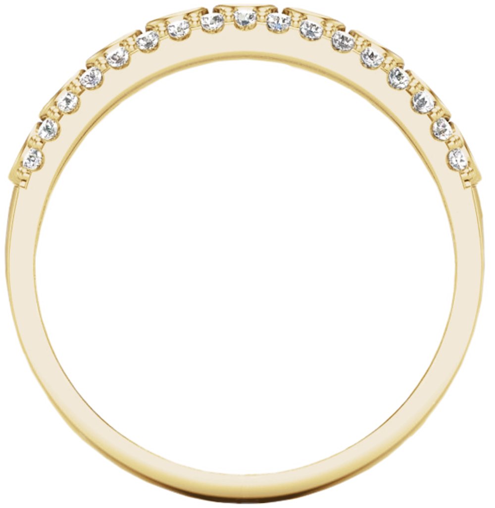 14K Yellow 1/2 CTW Natural Diamond Anniversary Band