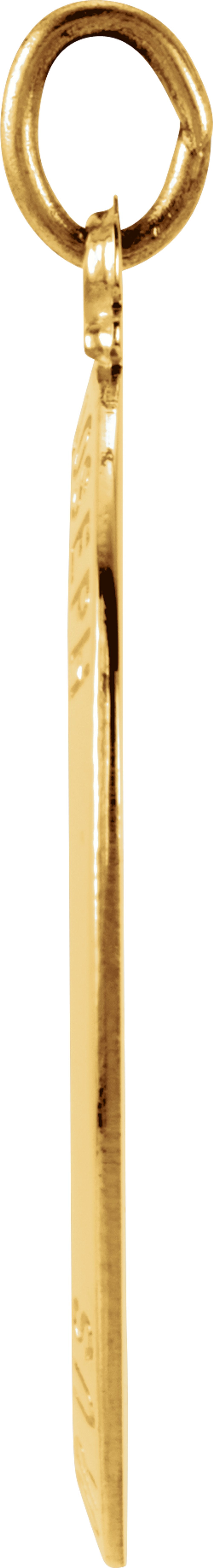 14K Yellow 23.5x16 mm St. Joseph Medal