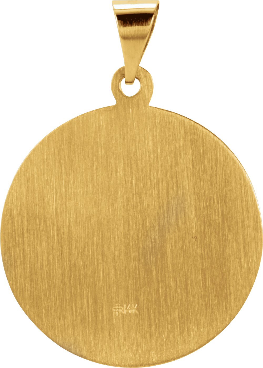 14K Yellow 22 mm Hollow Round St. Christopher Medal