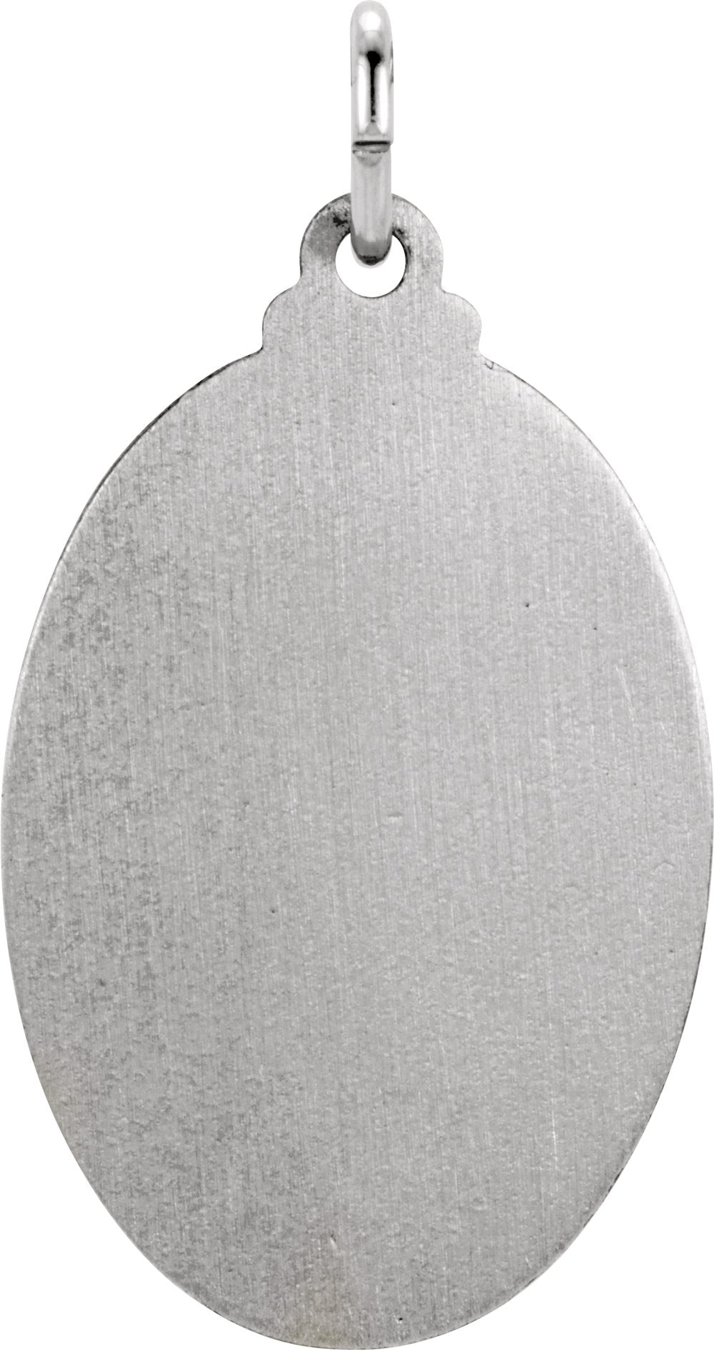 Sterling Silver 25x18 mm Oval St. Jude Thaddeus Medal