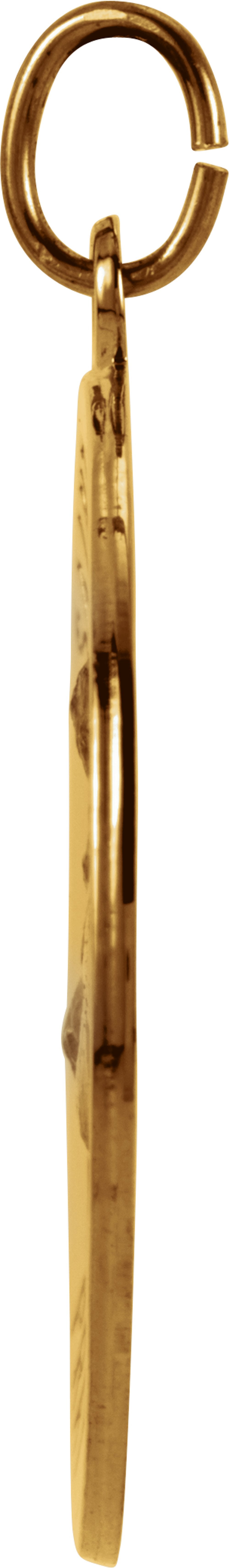 14K Yellow Gold 25 mm St. Anthony Medal