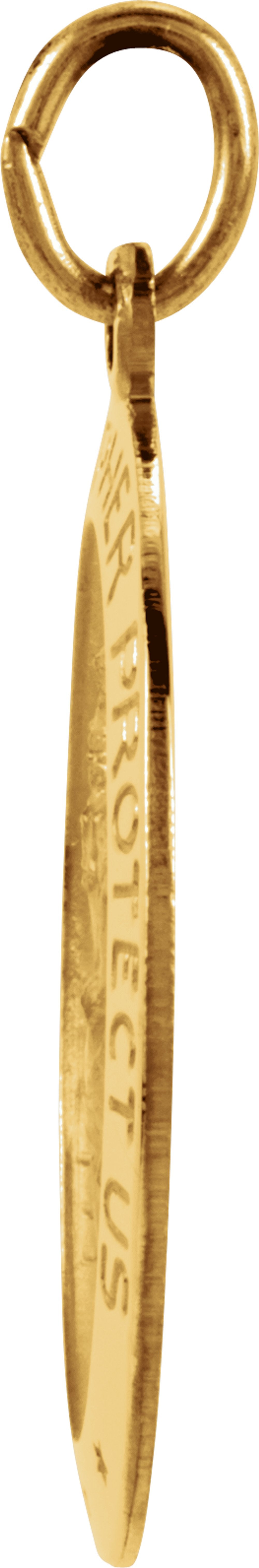 14K Yellow Gold 19x14 mm Oval St. Christopher Medal