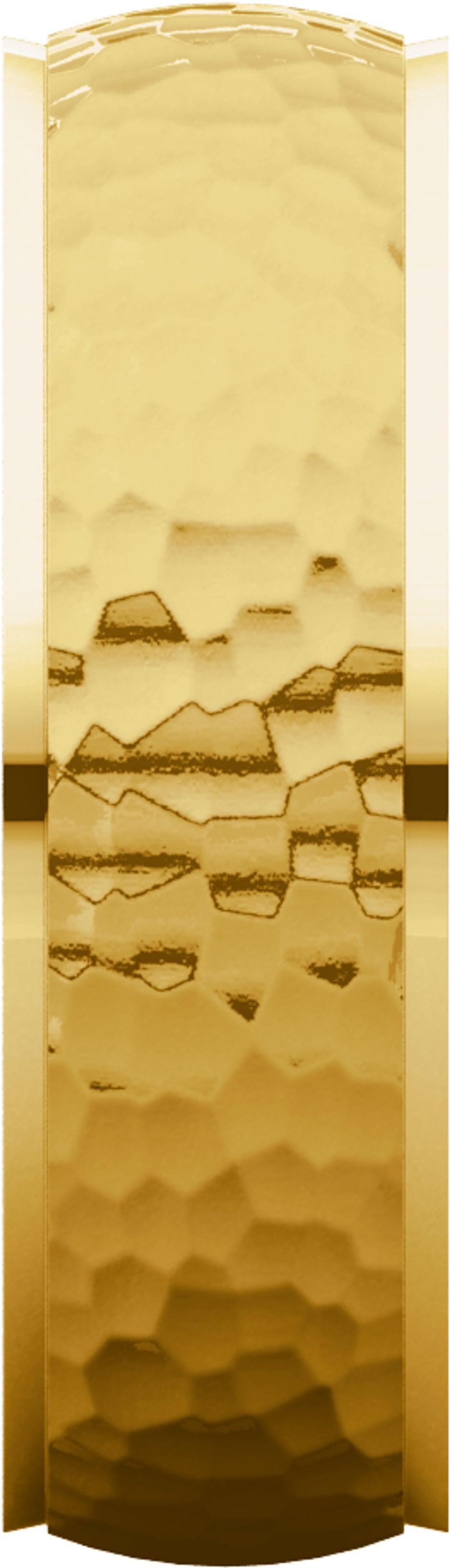 14K Yellow 6 mm Half Round Edge Band with Hammered Texture