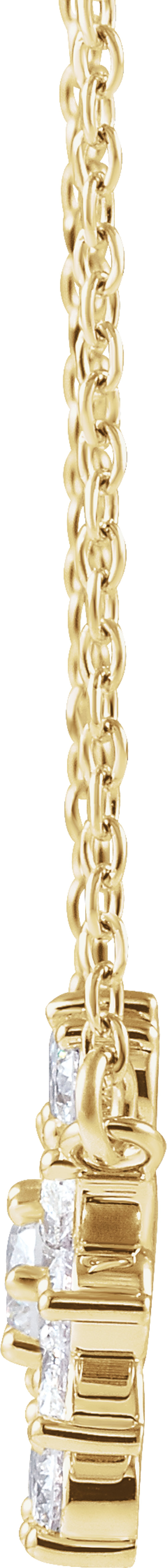 14K Yellow 1/2 CTW Natural Diamond Vintage-Inspired 18" Necklace