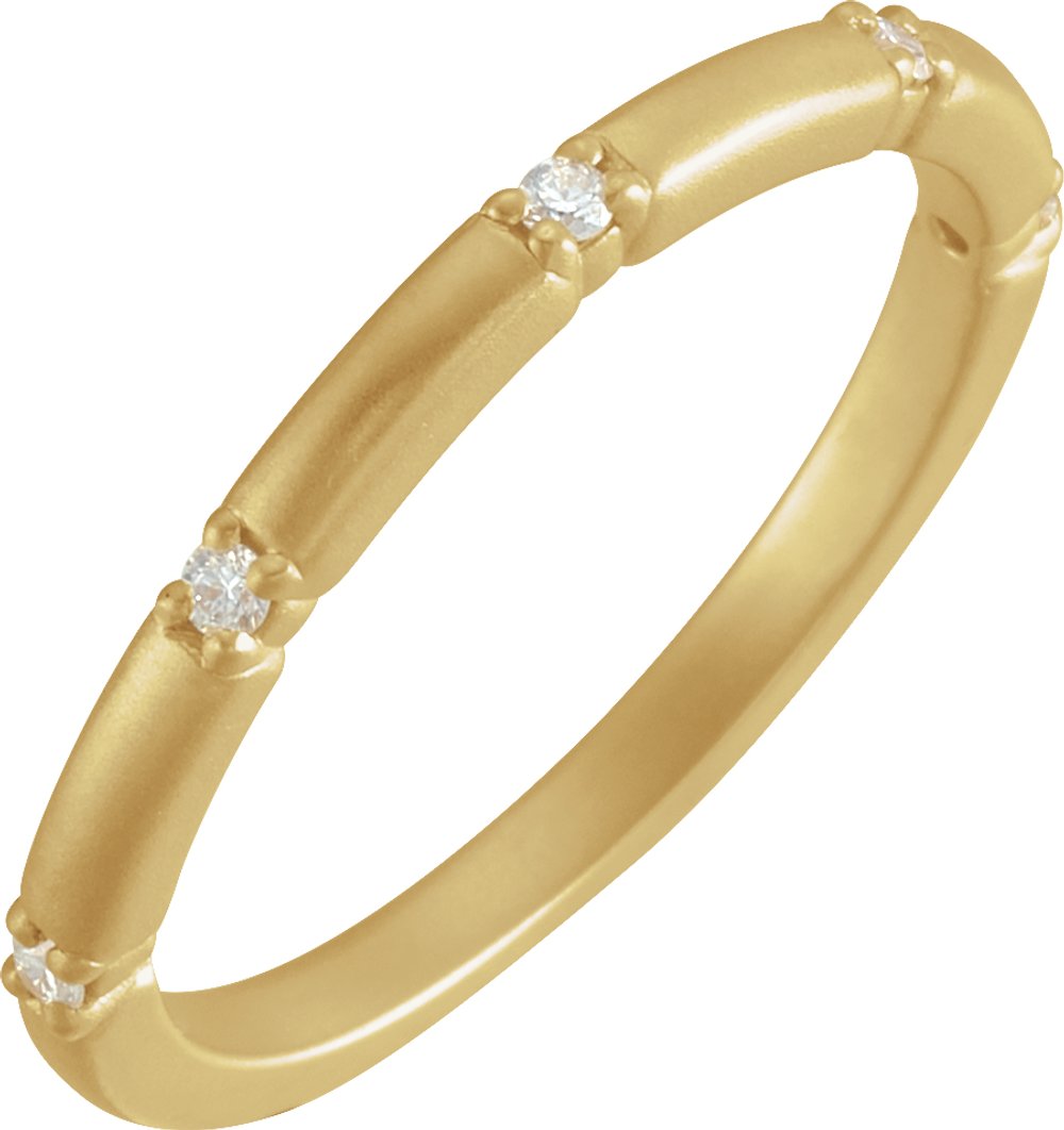 14K Yellow .07 CTW Natural Diamond Five-Stone Anniversary Band