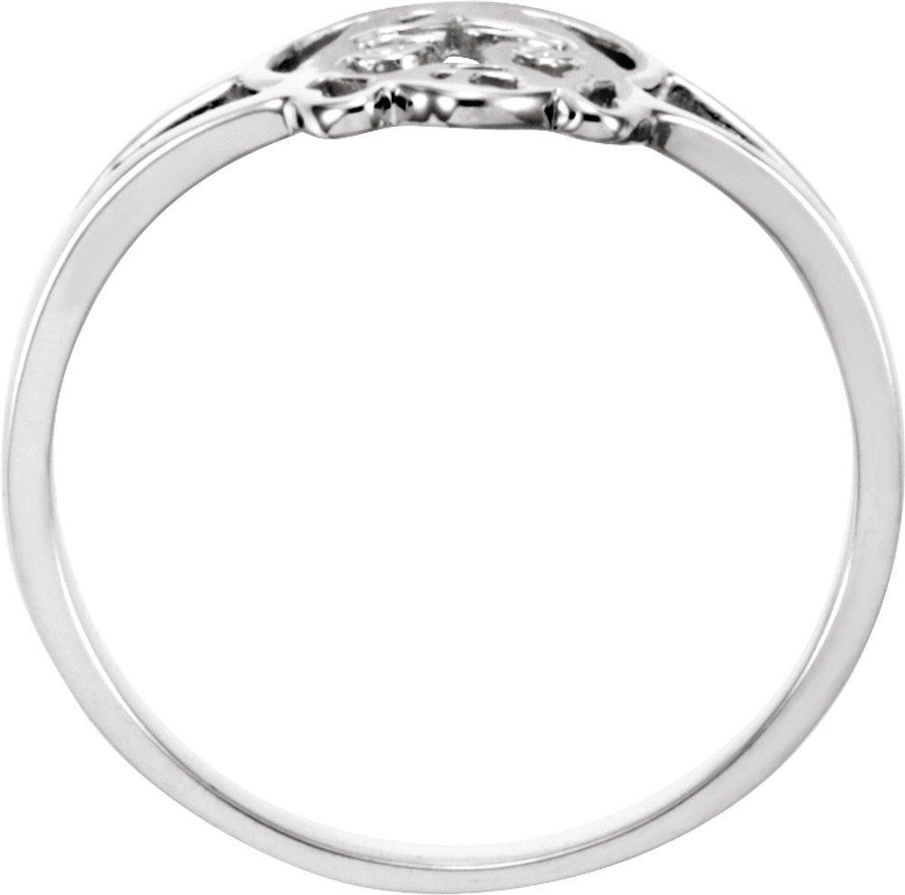 Sterling Silver Face of Jesus Ring