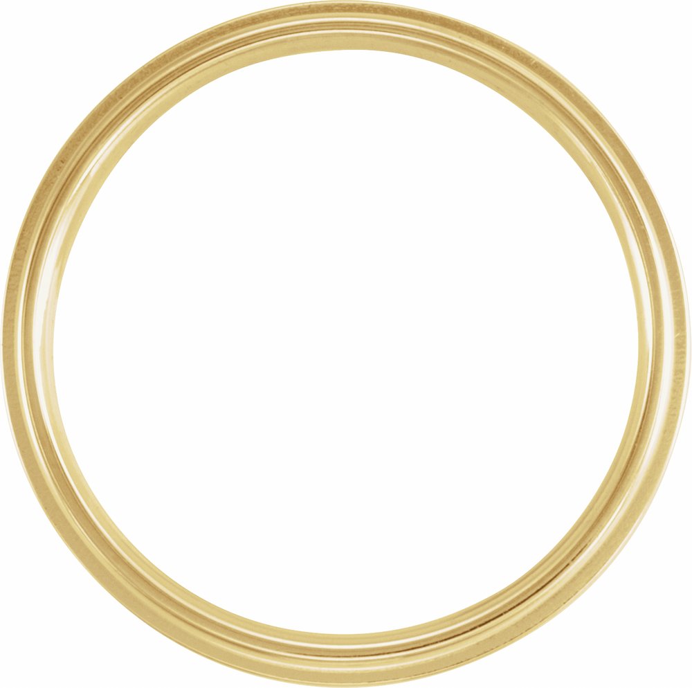 14K Yellow 4 mm Flat Edge Band