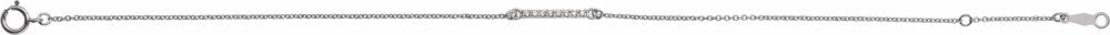 14K White Gold .07 CTW Natural Diamond Bar 6 1/2-71/2" Bracelet
