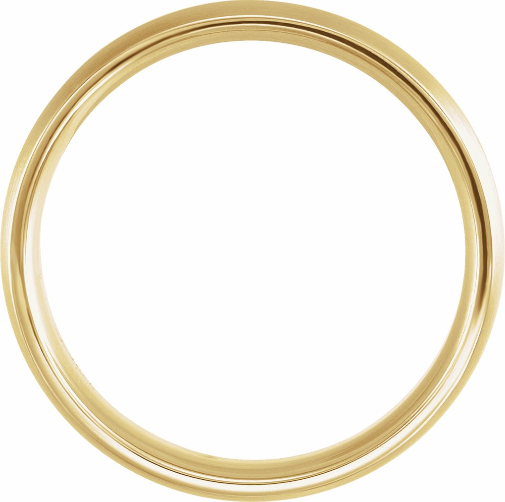 14K Yellow/White/Yellow 6 mm Comfort-Fit Half Round Band Size 10